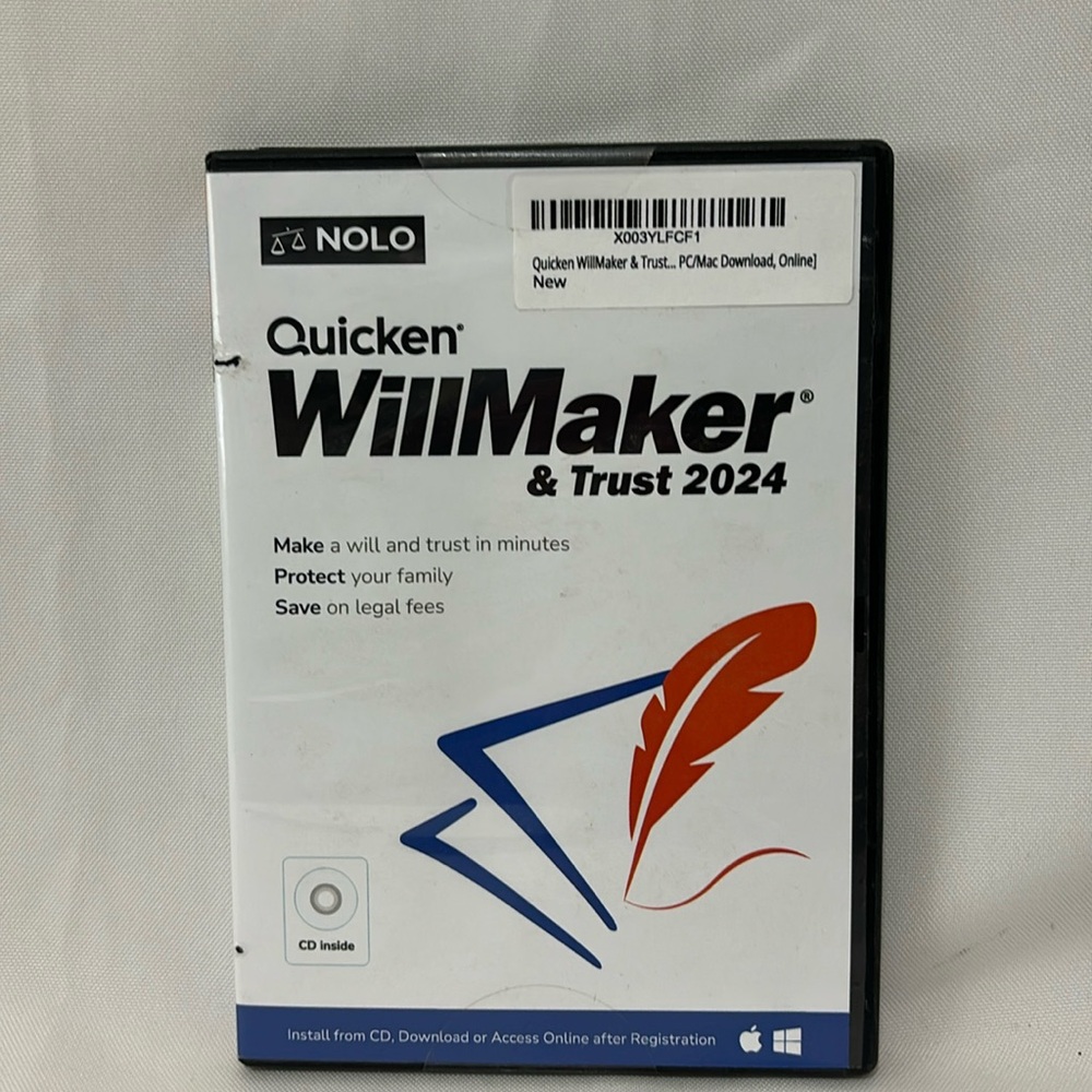 Quicken WillMaker & Trust 2024.